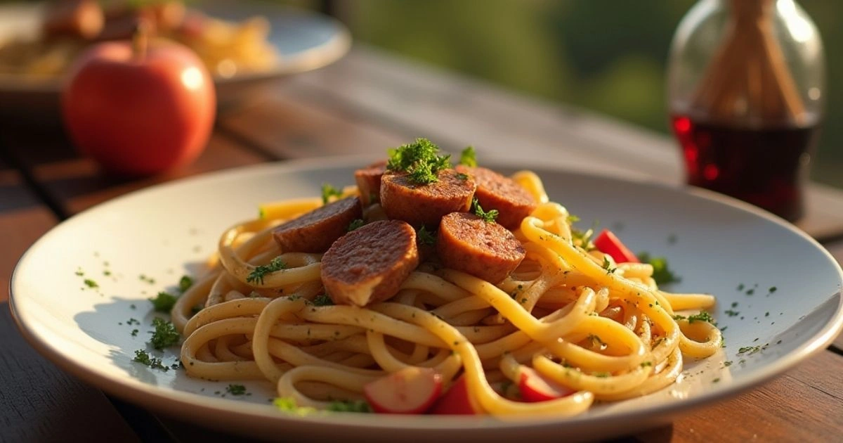 chicken apple sausage pasta